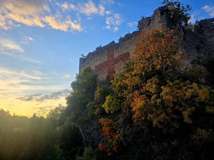 The fortress walls in autumn