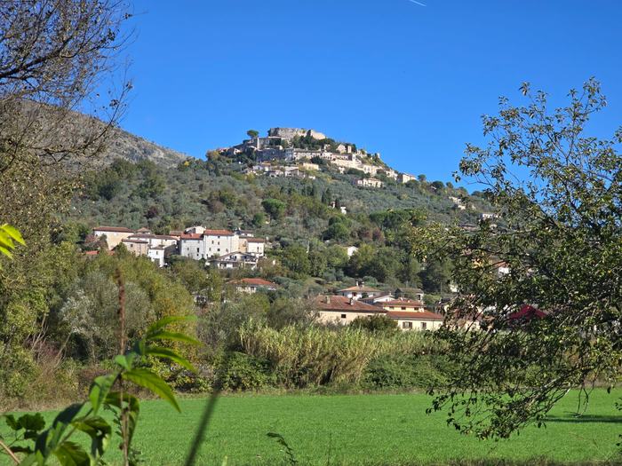 The village of Vicalvi seen from the valley
