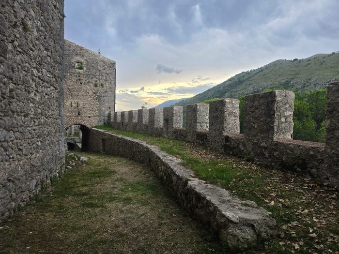 The fortress's patrol walkway