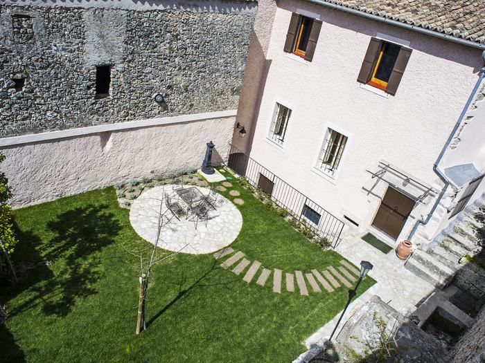 View of the garden from above